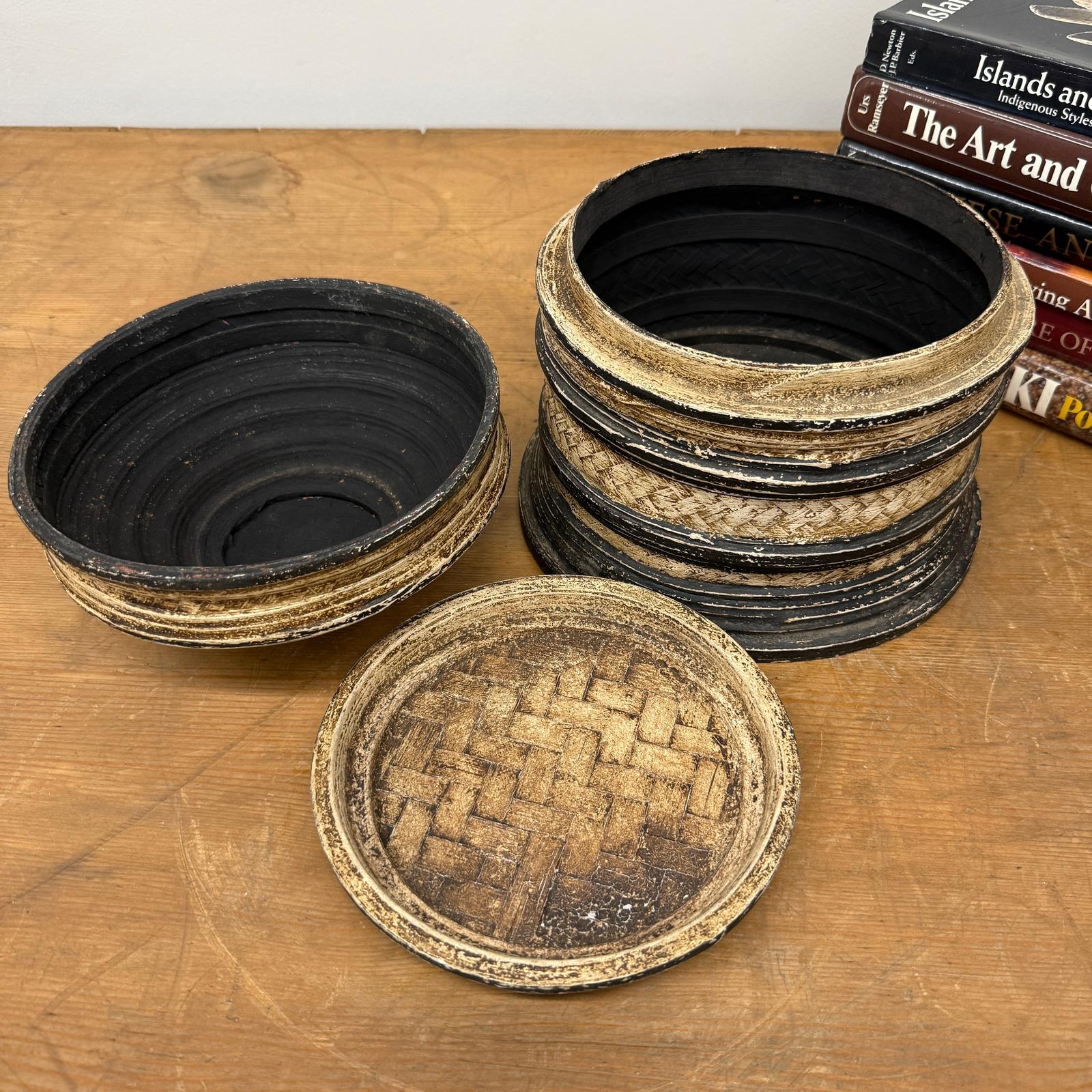 Brown and Black Basket with Lid and Removable Internal Tray, SKU , image 7