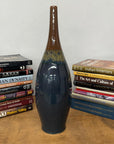 Brown and Blue Ceramic Vase with Narrow Neck, SKU , image 2