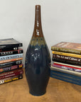 Brown and Blue Ceramic Vase with Narrow Neck, SKU , image 3