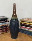 Brown and Blue Ceramic Vase with Narrow Neck, SKU , image 4