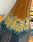 Brown and Blue Ceramic Vase with Narrow Neck, SKU , image 5