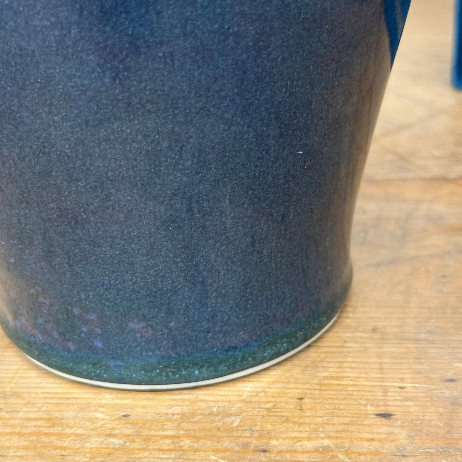 Brown and Blue Ceramic Vase with Narrow Neck, SKU , image 8