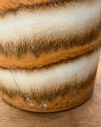 Brown and Cream Ceramic Vase with Flared Neck - FEA Home