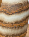 Brown and Cream Ceramic Vase with Flared Neck - FEA Home