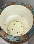 Brown Glazed Ceramic Planter with Carved Relief Pattern - FEA Home