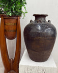 Brown Storage Water Jar Vessel with Small Loop Handles, SKU , image 2