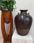 Brown Storage Water Jar Vessel with Small Loop Handles, SKU , image 3