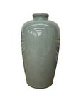 Celadon Green Vase with Rounded Body and Crackle Detail, SKU , image 1