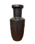 Charcoal Glaze Grey Ceramic Vase with Cylindrical Form - FEA Home