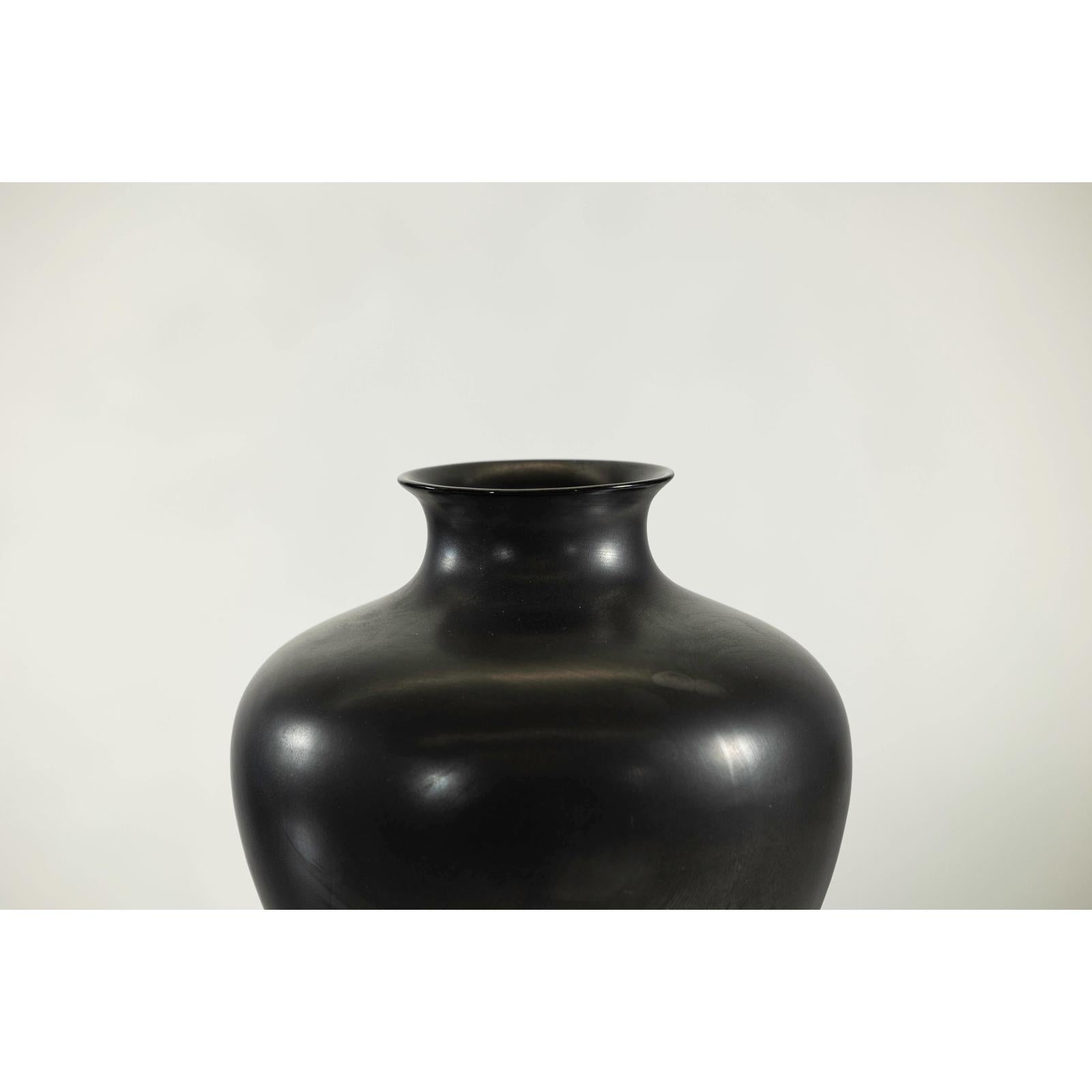 Charcoal Glazed Ceramic Vase with Rounded Belly and Flared Neck-11. Asian &amp; Chinese Furniture, Art, Antiques, Vintage Home Décor for sale at FEA Home