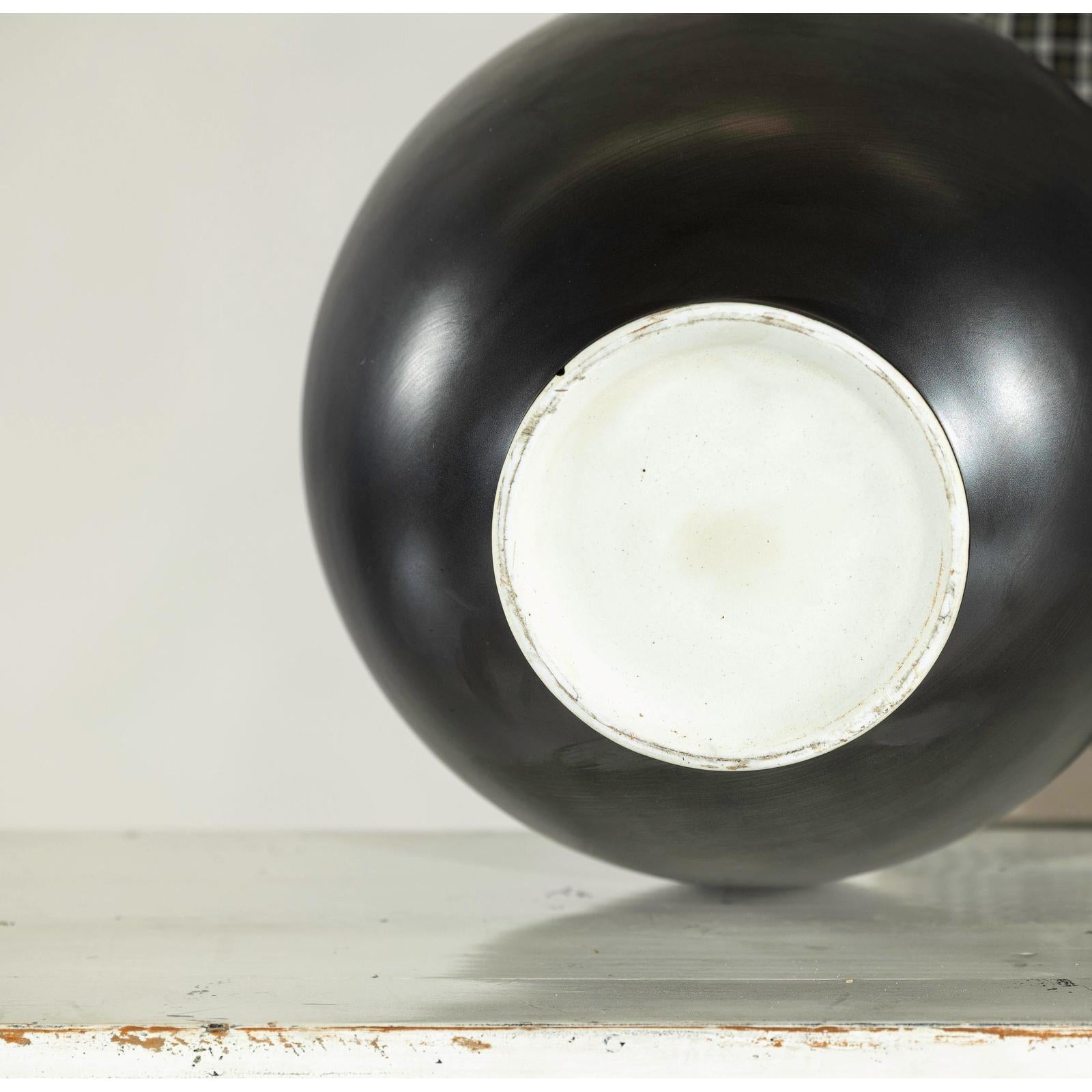 Charcoal Glazed Ceramic Vase with Rounded Belly and Flared Neck-13. Asian &amp; Chinese Furniture, Art, Antiques, Vintage Home Décor for sale at FEA Home