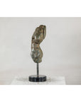 Classcial Bronze Tabletop Torso Sculpture on Marble Base - image 15