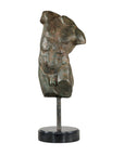 Classcial Bronze Tabletop Torso Sculpture on Marble Base - image 18