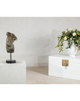 Classcial Bronze Tabletop Torso Sculpture on Marble Base - image 2
