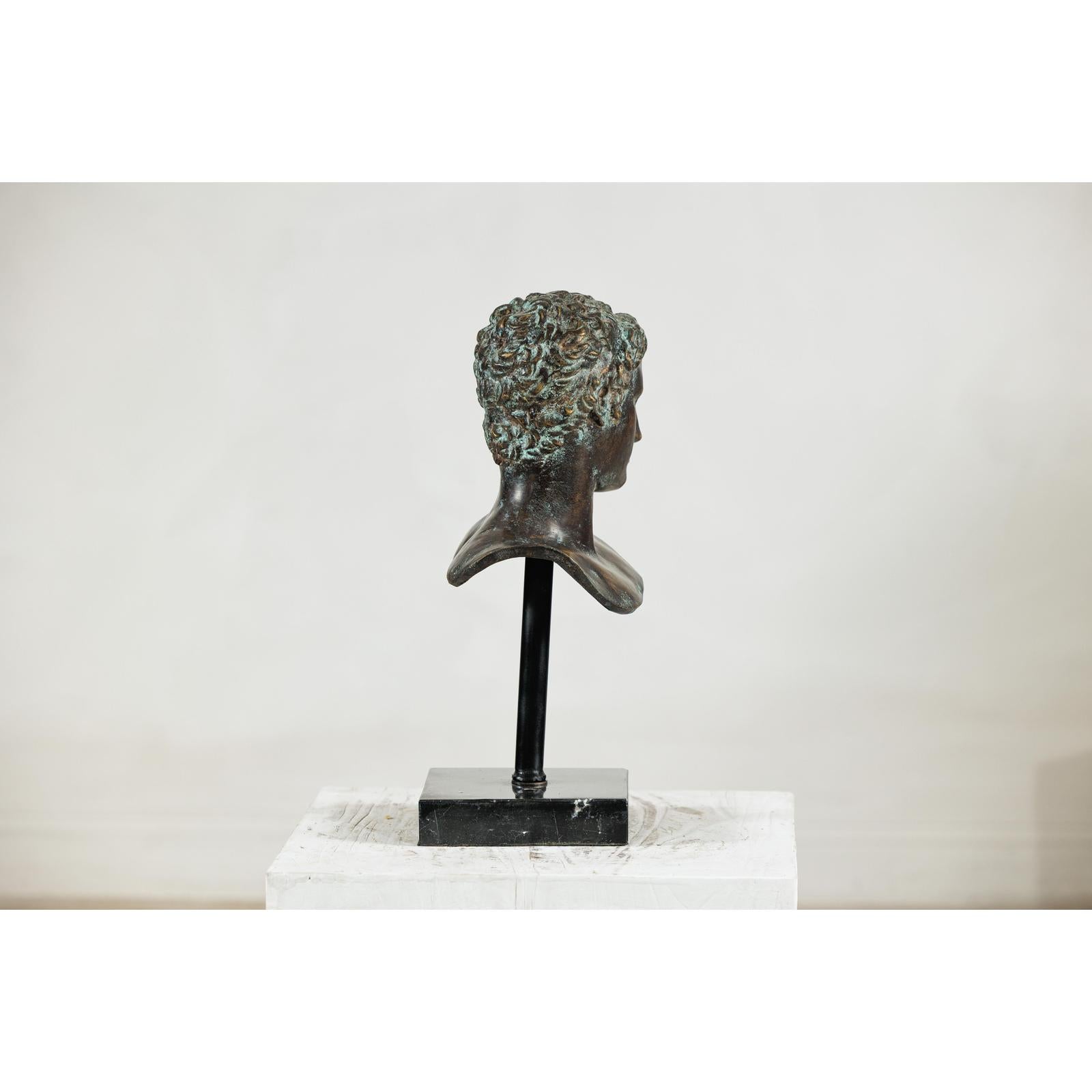 Classical Greek Style Bronze Bust of a Man on Marble Base-13. Asian &amp; Chinese Furniture, Art, Antiques, Vintage Home Décor for sale at FEA Home