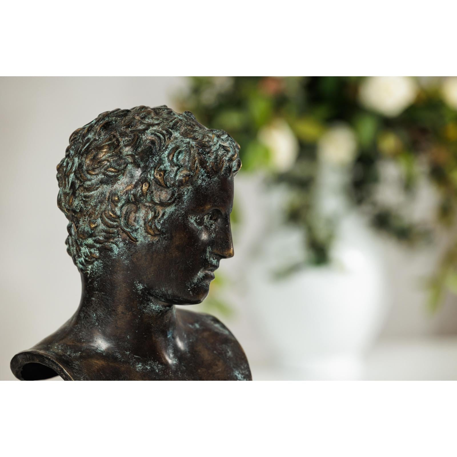 Classical Greek Style Bronze Bust of a Man on Marble Base-8. Asian &amp; Chinese Furniture, Art, Antiques, Vintage Home Décor for sale at FEA Home