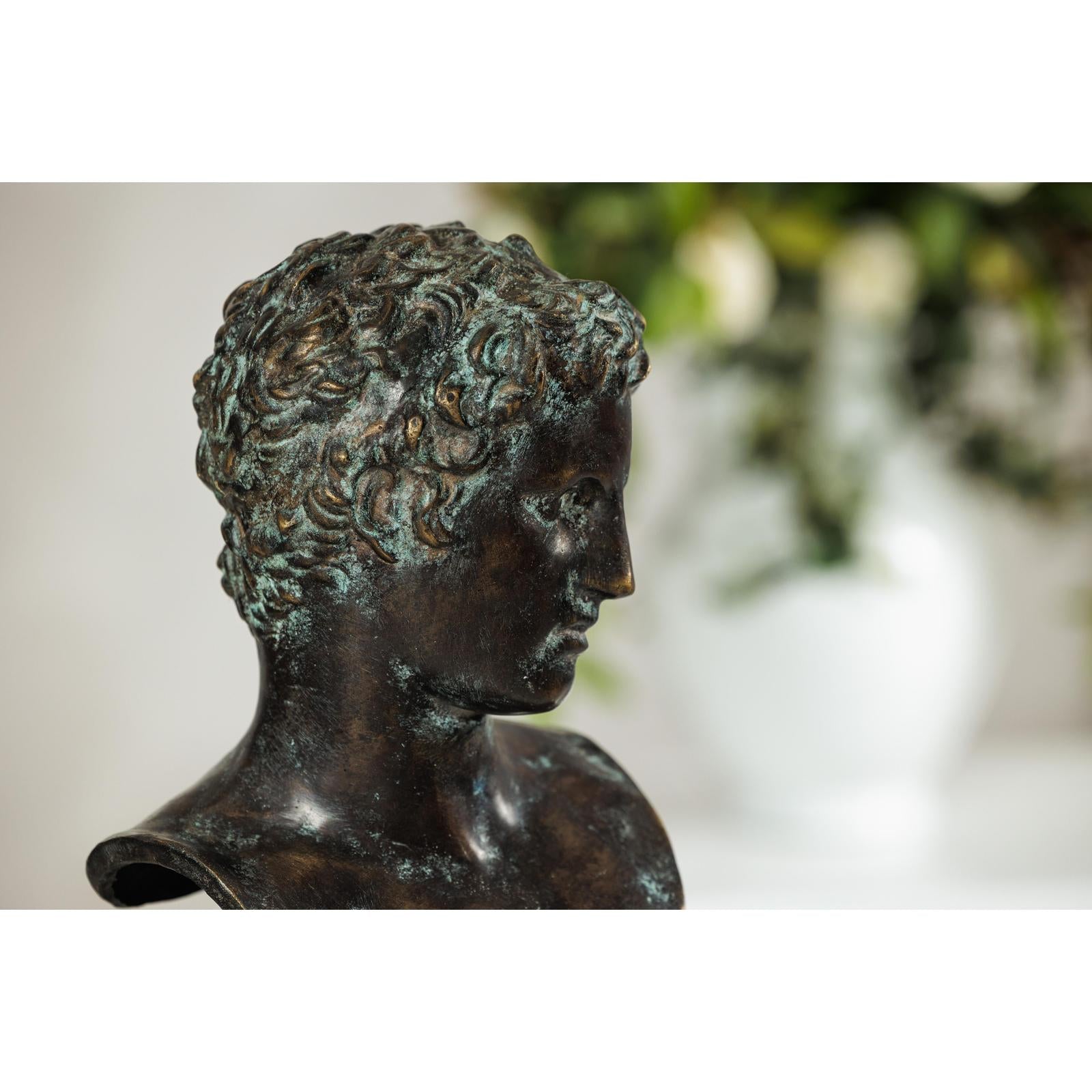 Classical Greek Style Bronze Bust of a Man on Marble Base-9. Asian &amp; Chinese Furniture, Art, Antiques, Vintage Home Décor for sale at FEA Home