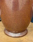 Copper Brown & Metalic Grey Ceramic Vase with Drip Design, SKU , image 6