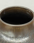 Copper Brown & Metalic Grey Ceramic Vase with Drip Design, SKU , image 8