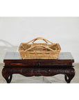 Country Style Hand-Woven Rattan Tray with Arched Side Handles-6. Asian & Chinese Furniture, Art, Antiques, Vintage Home Décor for sale at FEA Home