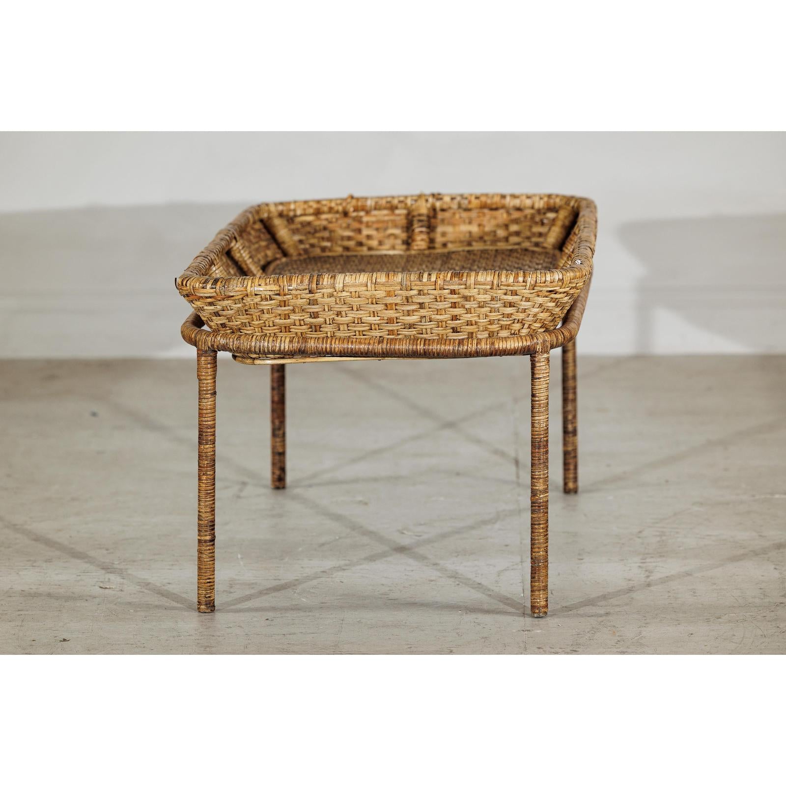 Country Style Rattan Coffee Table with Removable Serving Tray Top-10. Asian &amp; Chinese Furniture, Art, Antiques, Vintage Home Décor for sale at FEA Home