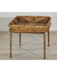 Country Style Rattan Coffee Table with Removable Serving Tray Top-12. Asian & Chinese Furniture, Art, Antiques, Vintage Home Décor for sale at FEA Home