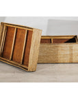 Country Style Rectangular Woven Rattan Storage Box with Lid - image 6