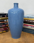 Crackle Blue Glazed Ceramic Vase with Tapered Body, SKU , image 2