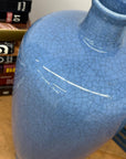 Crackle Blue Glazed Ceramic Vase with Tapered Body, SKU , image 3