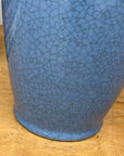 Crackle Blue Glazed Ceramic Vase with Tapered Body, SKU , image 6