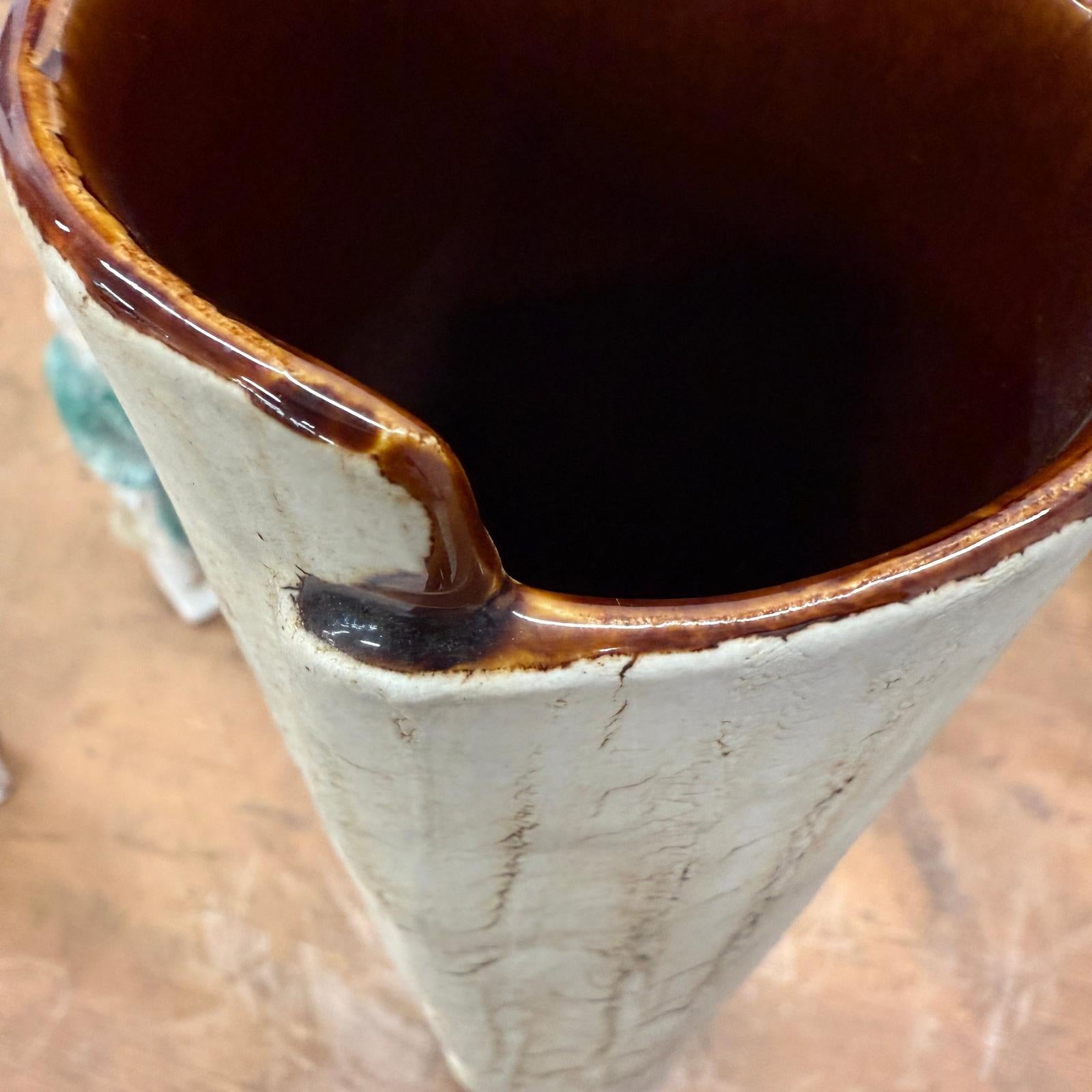Cream Textured Cylinder Prem Vase with Red Brown Inside, SKU , image 10