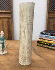 Cream Textured Cylinder Prem Vase with Red Brown Inside, SKU , image 4