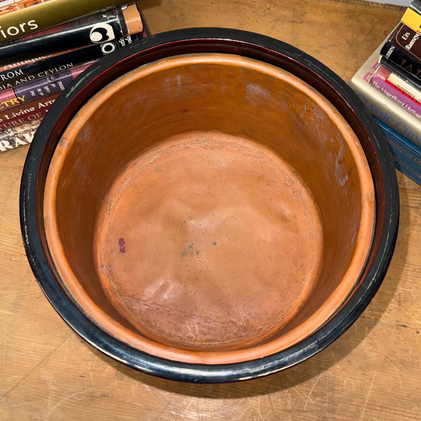 Crimson Red Wood Hibachi with Removable Terracotta Liner - FEA Home