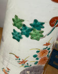 Cylindrical Ceramic White Vase with Deer Design - FEA Home