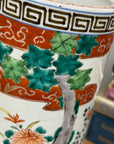 Cylindrical Ceramic White Vase with Deer Design - FEA Home