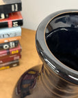 Dark Black Gloss Ceramic Vase with Baluster Silhouette - FEA Home