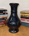Dark Black Gloss Ceramic Vase with Baluster Silhouette - FEA Home