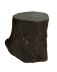 Dark Brown Free-Form Reclaimed Tree Trunk Side Pedestal - FEA Home