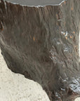 Dark Brown Free-Form Reclaimed Tree Trunk Side Pedestal - FEA Home