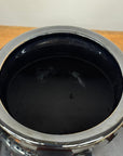 Deep Black Rounded Glazed Ceramic Vase, SKU , image 6