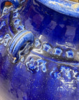 Deep Blue Glazed Ceramic Storage Jar with Small Loop Handles, SKU , image 6