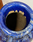 Deep Blue Glazed Ceramic Storage Jar with Small Loop Handles, SKU , image 8