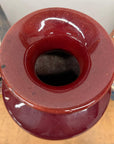 Deep Red Glazed Ceramic Vase with Tall Flared Form, SKU , image 7