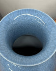 Elegant Blue Ceramic Vase with Intricate Crackle Design, SKU , image 8