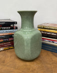 Elegant Green Ceramic Vase with Intricate Crackle Finish, SKU , image 4