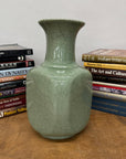 Elegant Green Ceramic Vase with Intricate Crackle Finish, SKU , image 6