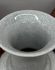 Elegant White Ceramic Vase with Intricate Crackle Finish, SKU , image 8