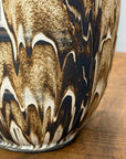 Elongated Brown, White & Black Drip Prem Vase - FEA Home