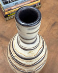Elongated Brown, White & Black Drip Prem Vase - FEA Home