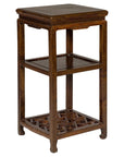 Three-Tiered Accent Table with Horse Hoof Feet